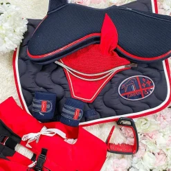 Animo Italia - Bandes de travail élastiques avec polaire Wenz marine (x2)