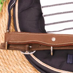 Antarès Sellier - Licol en cuir Stressless grainé havane / marine