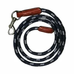 Antarès Sellier - Longe cuir et corde havane / marine