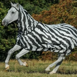 Bucas - Couverture anti-mouches Buzz-Off Zebra Full Neck zèbre