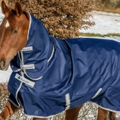 Bucas - Couverture d'extérieur Freedom Turnout Full Neck 150 marine 150g