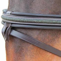 Canter - Bridon muserolle croisée Mylord marron/ vert