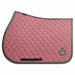 Cavalleria Toscana - Tapis de selle Circular Quilted candy pink/ forest green