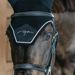 Dyon - Bonnet pour chevaux Diamond anti-bruit noir