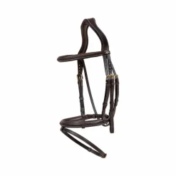 Dyon - Bridon muserolle combinée Tressé havane