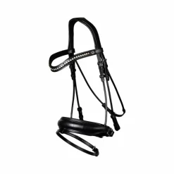 Dyon - Bridon muserolle combinée large mat New English Collection noir