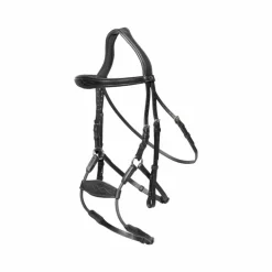 Dyon - Bridon muserolle hybride élastique New English Collection noir