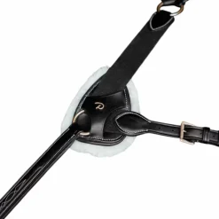 Dyon - Pad de protection en peau de mouton vegan collier de chasse 5 points D noir