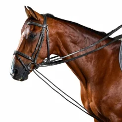 Dyon - Rênes allemandes cuir/nylon 5/8 Working by Dyon noir