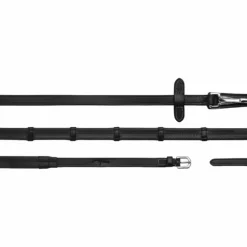 Dyon - Rênes caoutchouc 5/8 avec arrêtoirs et mousqueton Working noir