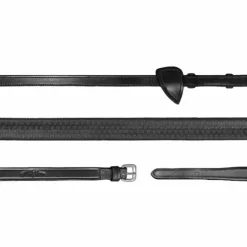 Dyon - Rênes caoutchouc 5/8 New English Collection noir