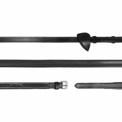 Dyon - Rênes caoutchouc 1/2 New English Collection noir