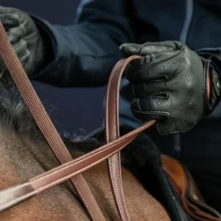 Dyon - Rênes Hunter 5/8 avec 7 arrêtoirs US Collection marron