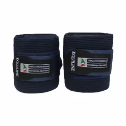 Equiline - Bandes de travail élastiques avec polaire marine (x2)