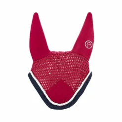 Equithème - Bonnet chasse-mouches Polyfun framboise/ marine