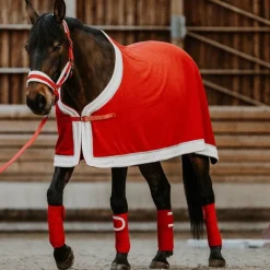 Equithème - Chemise polaire Xmas rouge