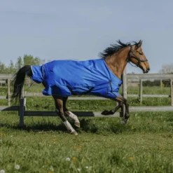 Equithème - Couverture d'extérieur Tyrex Aisance 1200D 150g bleu roi