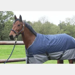 Equithème - Couverture d'extérieur Tyrex 600D marine/gris 0g