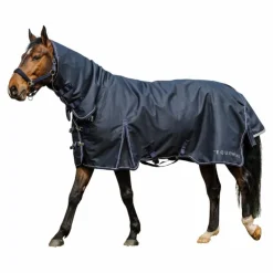 Equithème - Couverture d'extérieur Atomic Combo 1200 D marine 50g