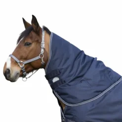 Equithème - Couvre-cou Tyrex 600D marine/gris 200g