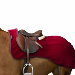 Equithème - Couvre-reins polaire Teddy bordeaux 0g