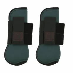 Equithème - Guêtres protège-tendons vert x2