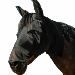 Equithème - Masque anti-mouches et UV Hood noir