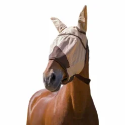 Equithème - Masque anti-mouches "fly protector" caramel