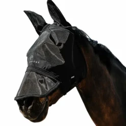 Equithème - Masque anti-mouches et UV Zipper noir