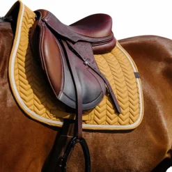 Equithème - Tapis de selle Softypop moutarde