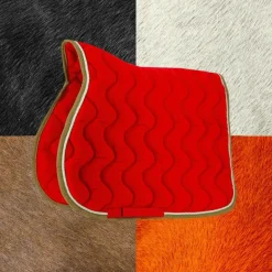 Equithème - Tapis de selle polyfun rouge