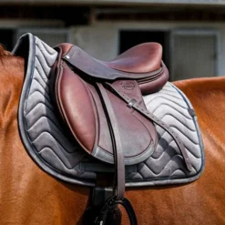 Equithème - Tapis de selle Glossy gris