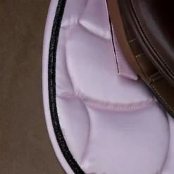 Equithème - Tapis de selle Satin rose clair