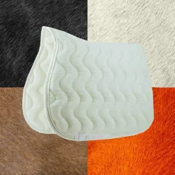 Equithème - Tapis de selle polyfun blanc