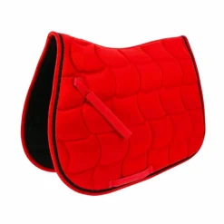 Equithème - Tapis de selle Satin rouge
