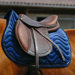 Equithème - Tapis de selle Glossy marine
