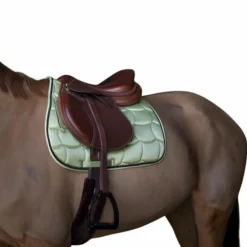 Equithème - Tapis de selle Satin vert clair