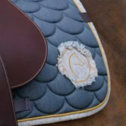 Equithème - Tapis de selle Denim gris