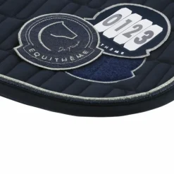 Equithème - Tapis de selle Compet Je t'aime marine
