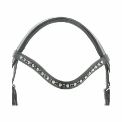 Eric Thomas - Bride doublée Clarino strass noir