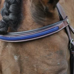 Flags & Cup - Bridon combiné Paris avec rênes marron/ bleu
