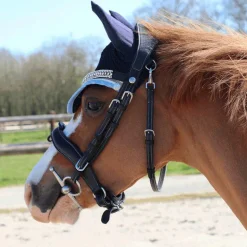 Flags & Cup - Bridon Comfort combiné avec rênes noir