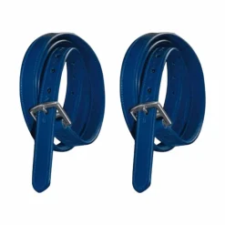 Flags & Cup - Etrivières nylon gainé et cuir marine