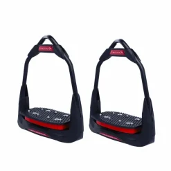 Freejump - Étriers Air's Full black plancher plat / oeil orienté / rouge