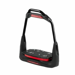 Freejump - Étriers Air's Full black plancher incliné / oeil droit / rouge
