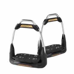 Freejump - Étriers Air's noir plancher plat / oeil droit / gold Glitter édition