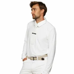 GEM - Polo manches longues homme blanc