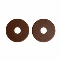 Grooming Deluxe - Rondelles de mors en silicone grand trou marron (x2)