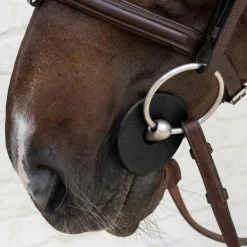 Grooming Deluxe - Rondelles de mors en silicone grand trou noir (x2)