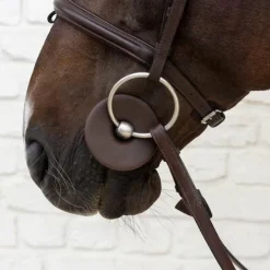 Grooming Deluxe - Rondelles de mors en silicone petit trou marron (x2)